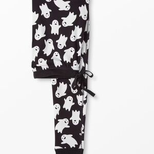 Hanna Andersson Ghost Print Womens Pajamas - Black and White